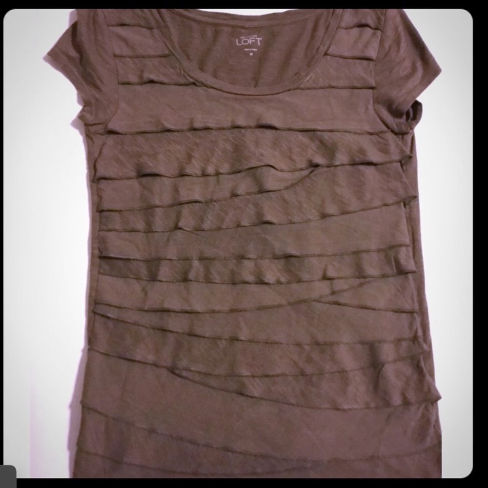Ann Taylor LOFT Women XSmall Layer Ruffle  Shirt